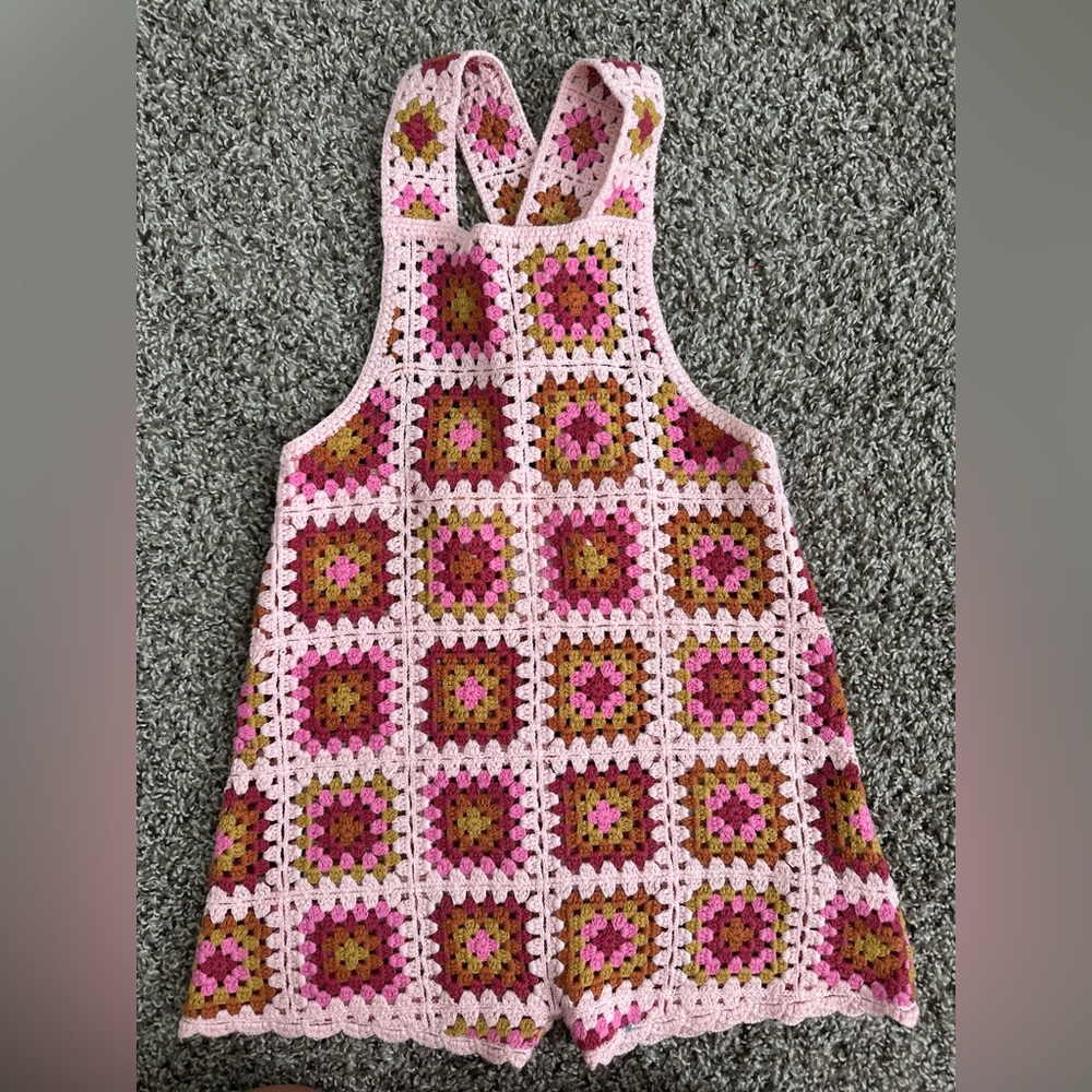 Zara kids Pink Crochet Romper